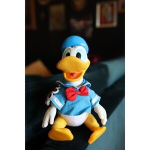 Vintage Donald Duck Stuffed - Plastic & Plush 14" - Disney Mouseketoys